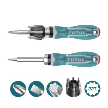 Tournevis avec 7 embouts interchangeables  TACSD30086