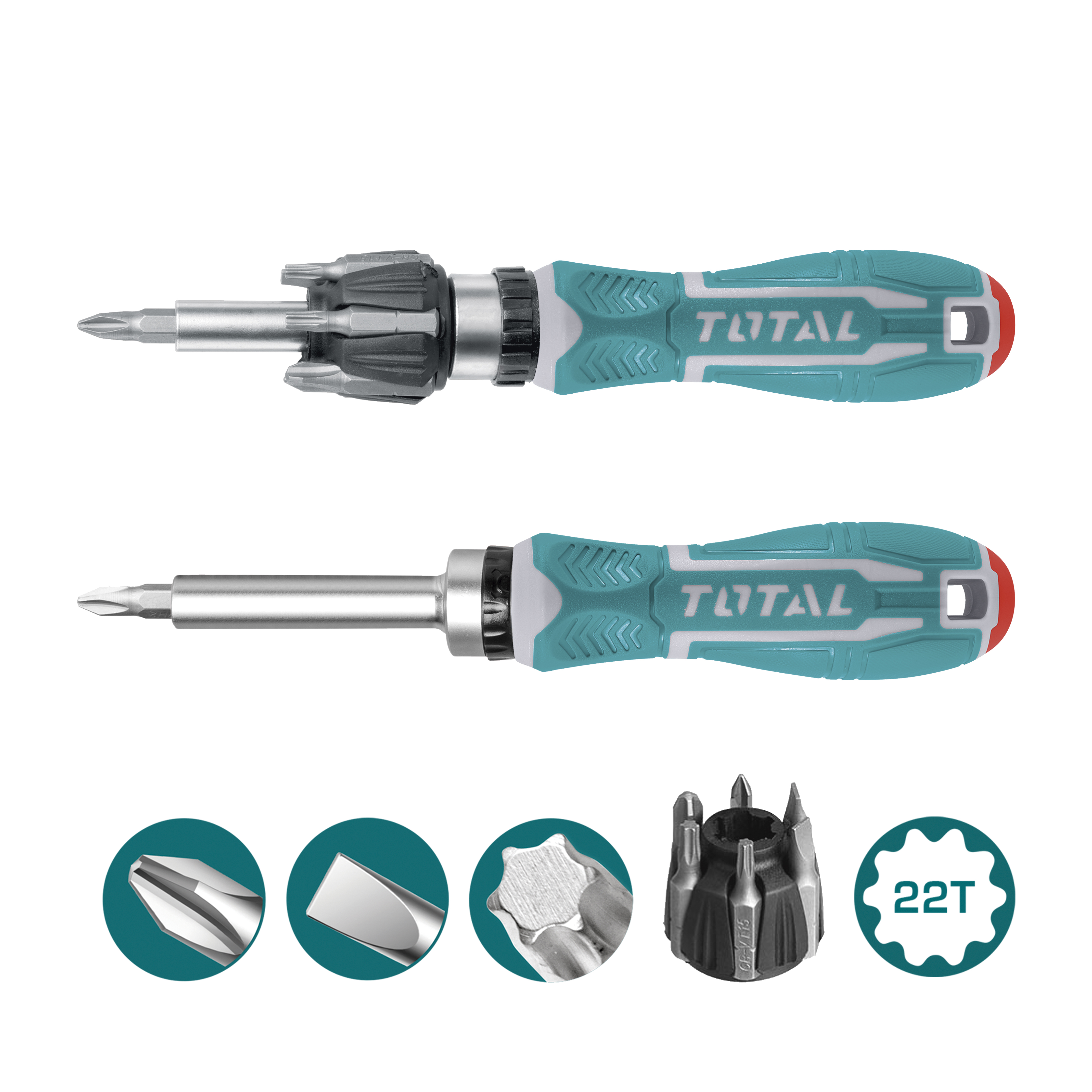 Tournevis avec 7 embouts interchangeables  TACSD30086