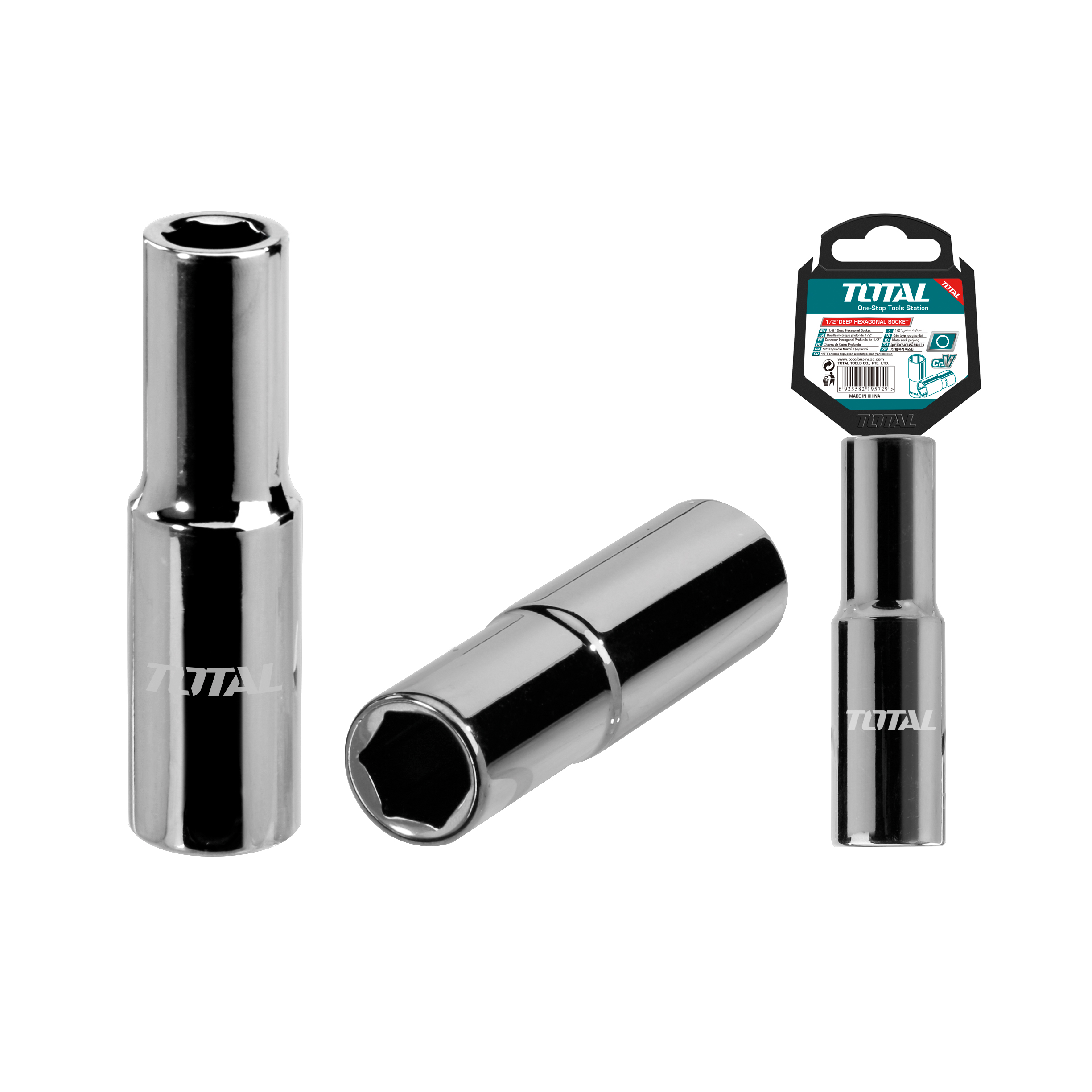 Douille hexagonale long 1/2''  THTST12L | Insertion 1/2 de 21 mm | CR-V (50BV30)