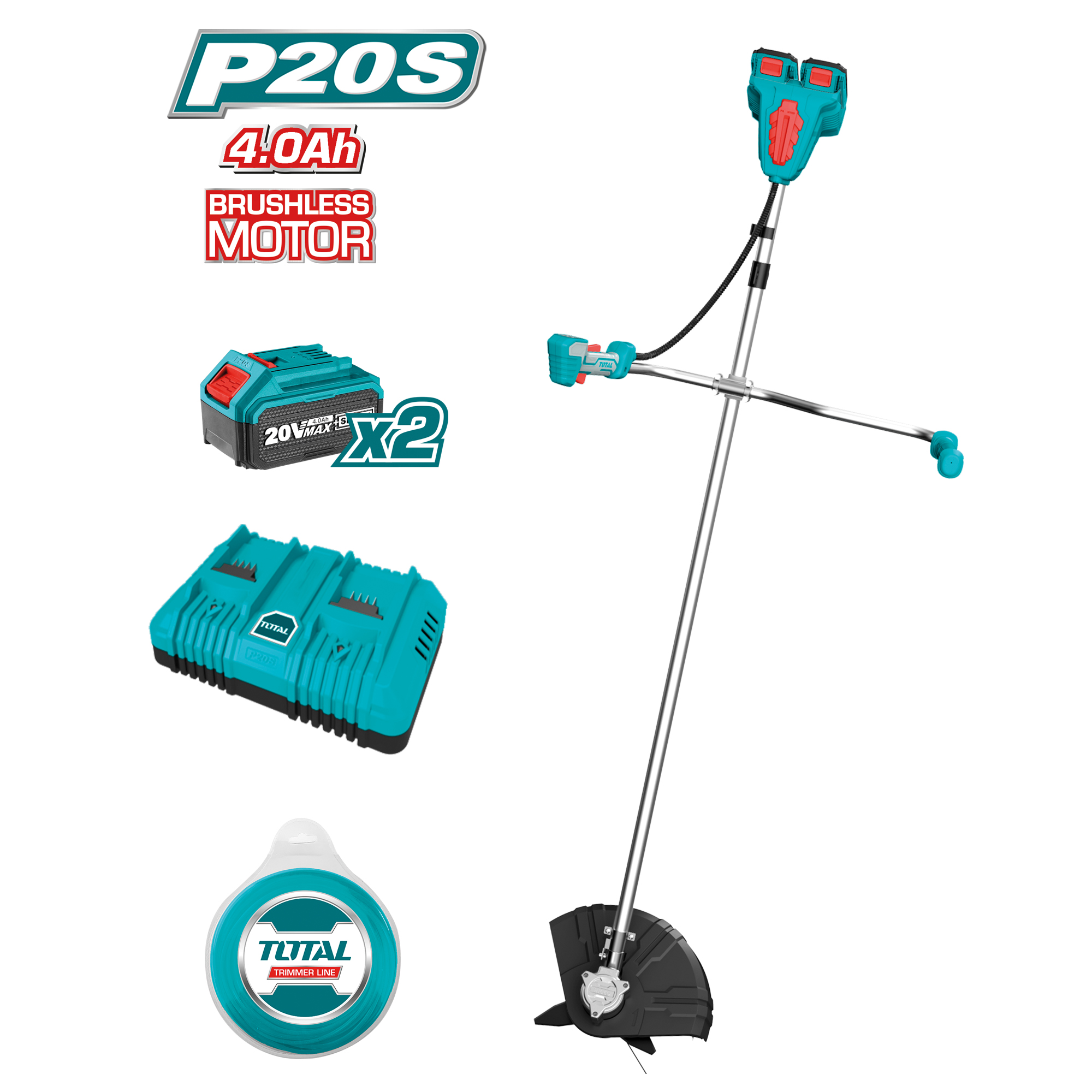 Débroussailleuse brushless à batterie  TSTLI202521 | 40 V