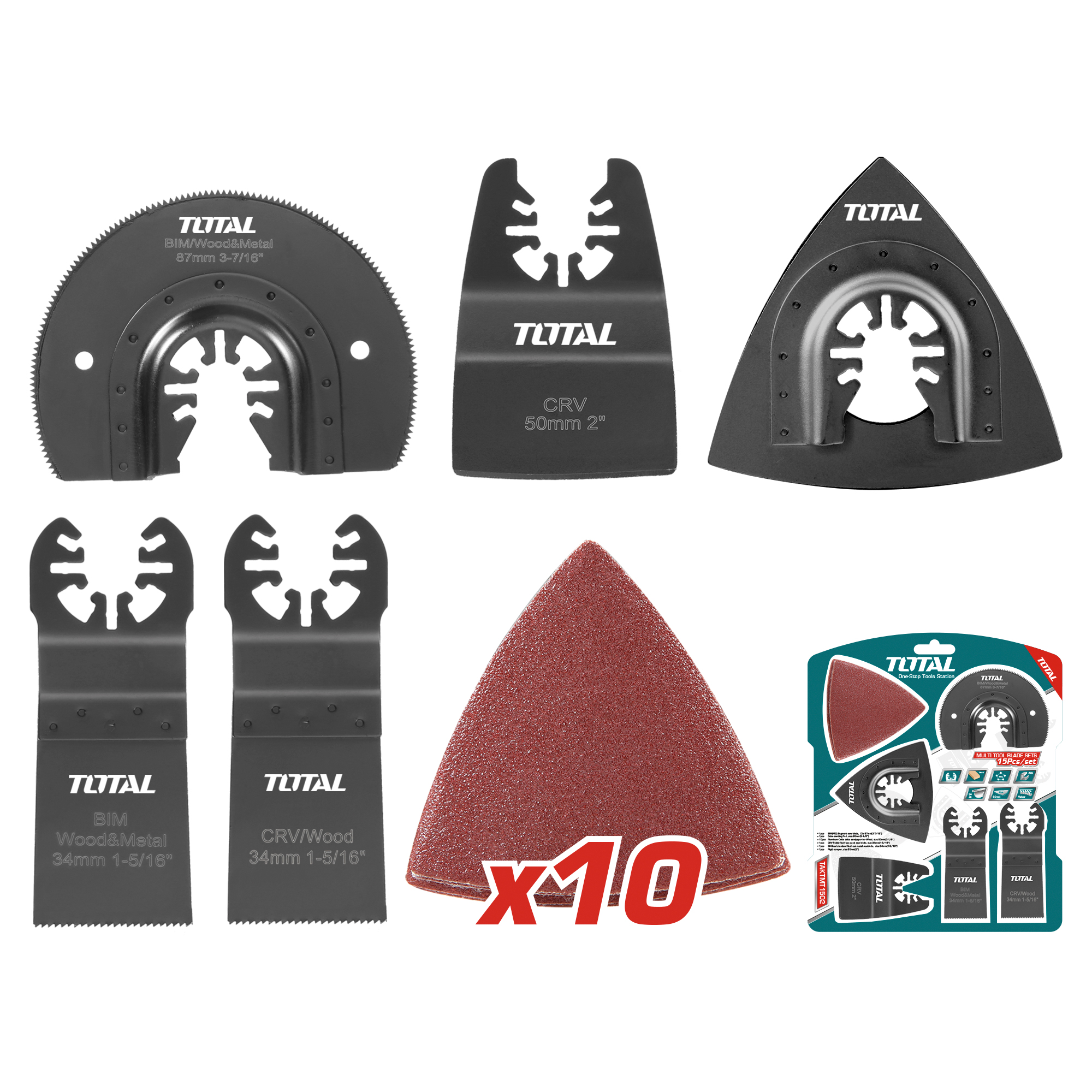 Ensemble de lames pour outil multifonctions  TAKTMT1502