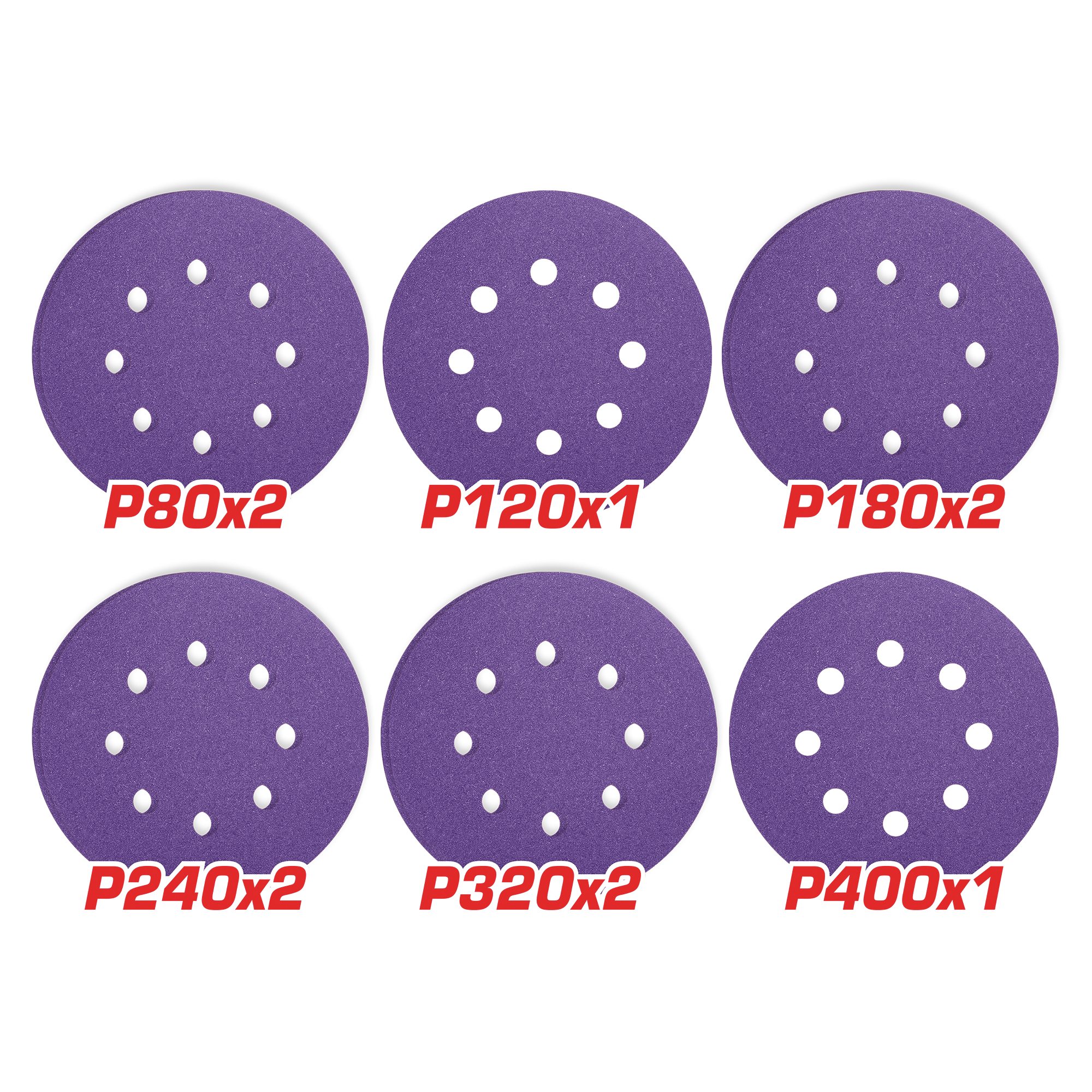 Jeu feuilles abrasives rondes  TAC73150102 | Ø150 mm