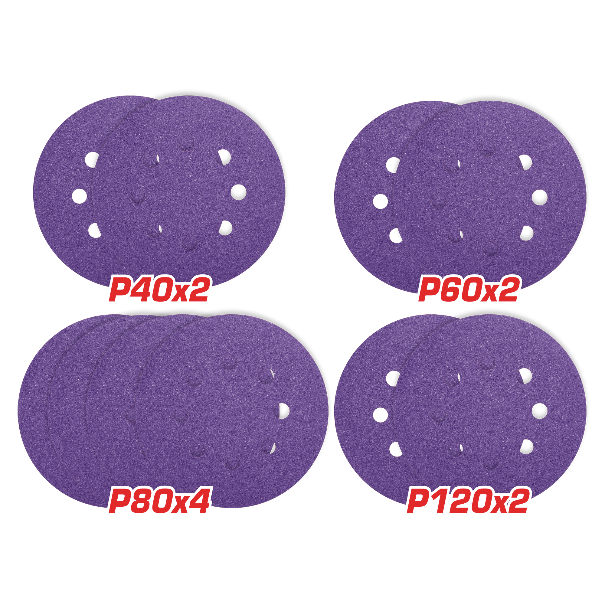 Jeu feuilles abrasives rondes  TAC73150103 | Ø150 mm