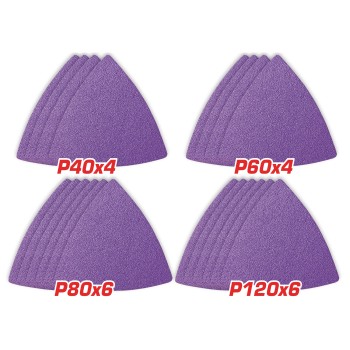 Jeu feuilles abrasive pour ponceuse multifonctions  TAC78080202