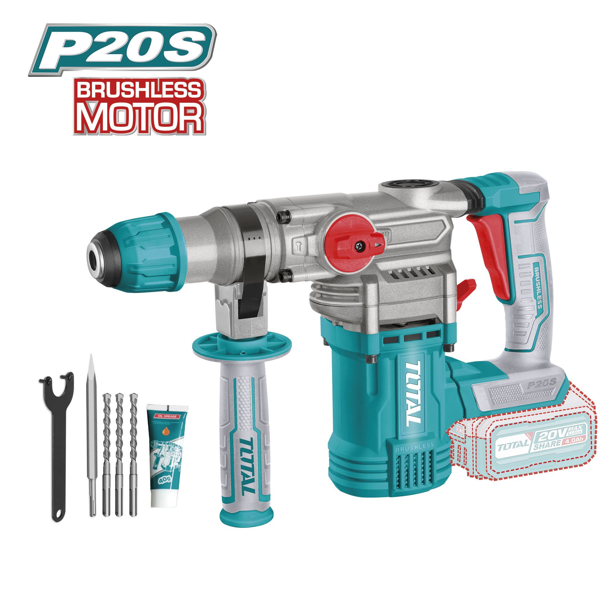 Marteau-perforateur brushless à batterie  TRHLI20288 | 20 V