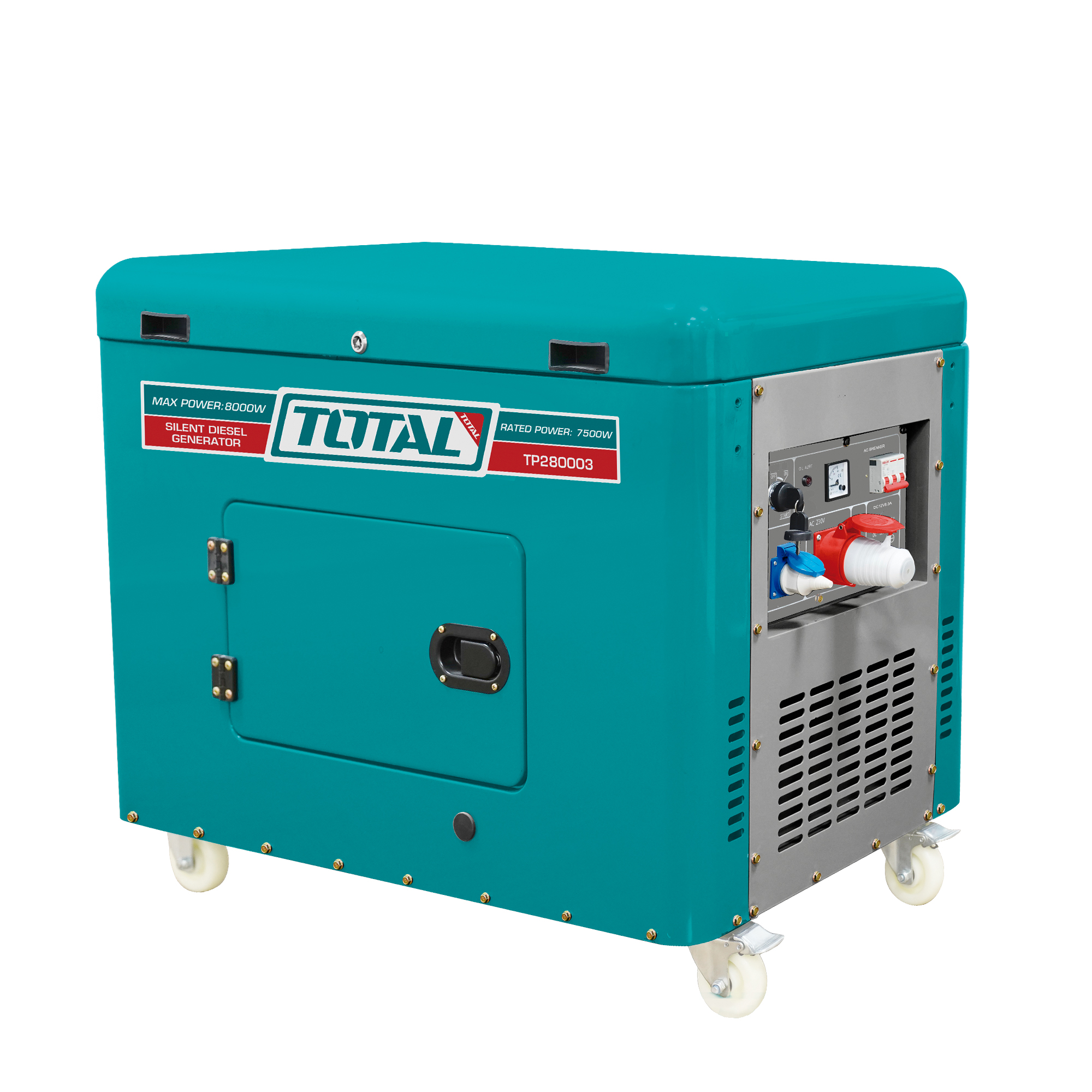 GENERATEUR diesel insonorisé 8.0 kW - Triphasé ATS  TP280003-1 | 8.0 kW