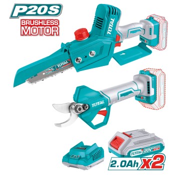 Pack mini scie à élaguer + sécateur à main  TOSLI240306E | 20 V