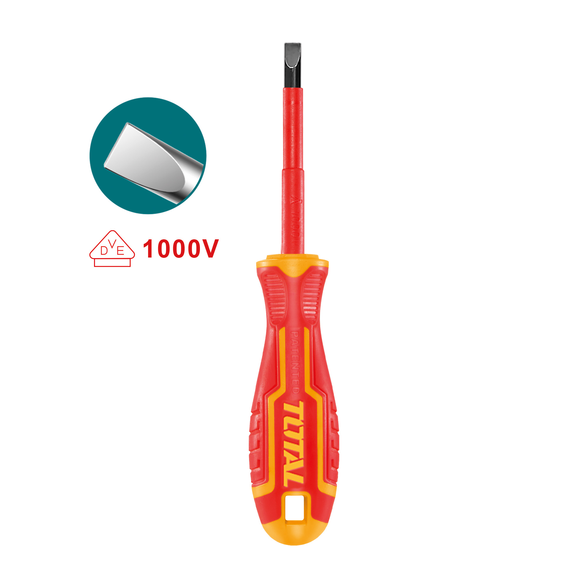 Tournevis isolé plat  THTIS | SL6 x 150 mm | Chromo-vanadium (Cr-V)