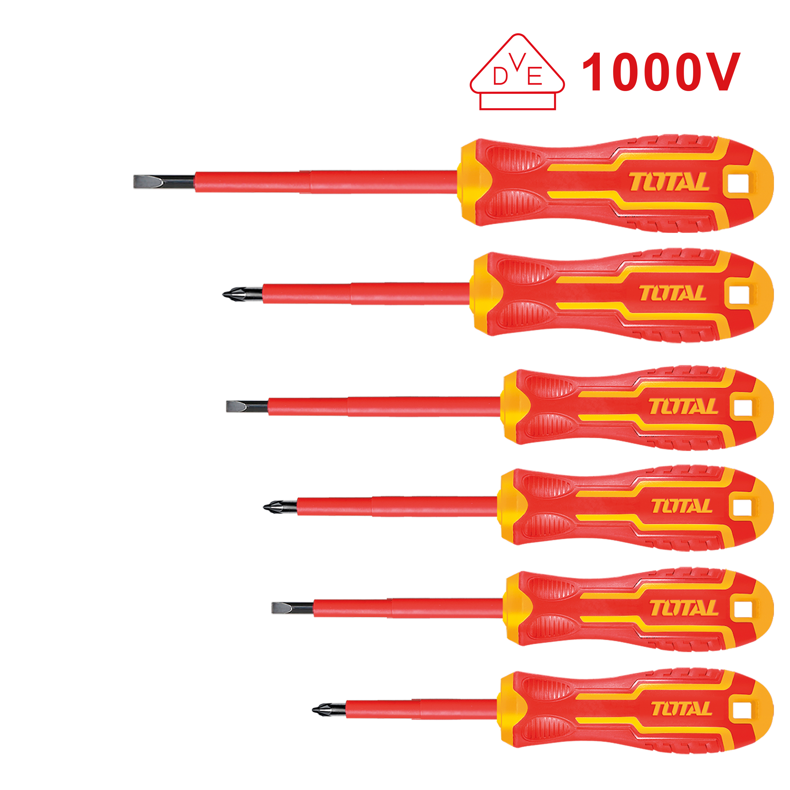 Jeu 6 tournevis isolées  THTIS566 | Chromo-vanadium (Cr-V)