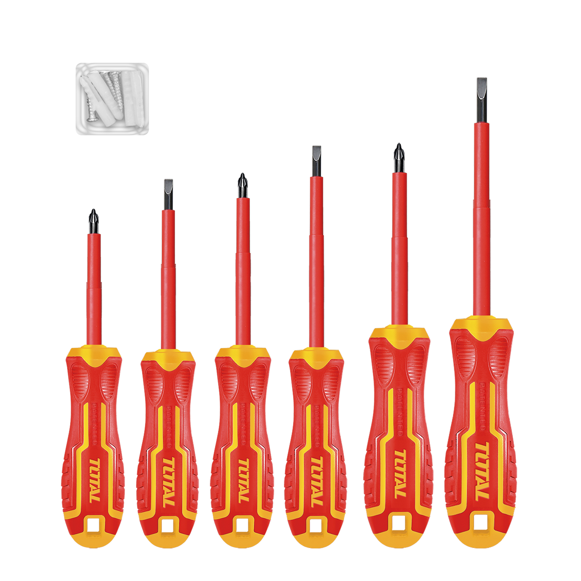 Jeu 6 tournevis isolées  THTIS566 | Chromo-vanadium (Cr-V)