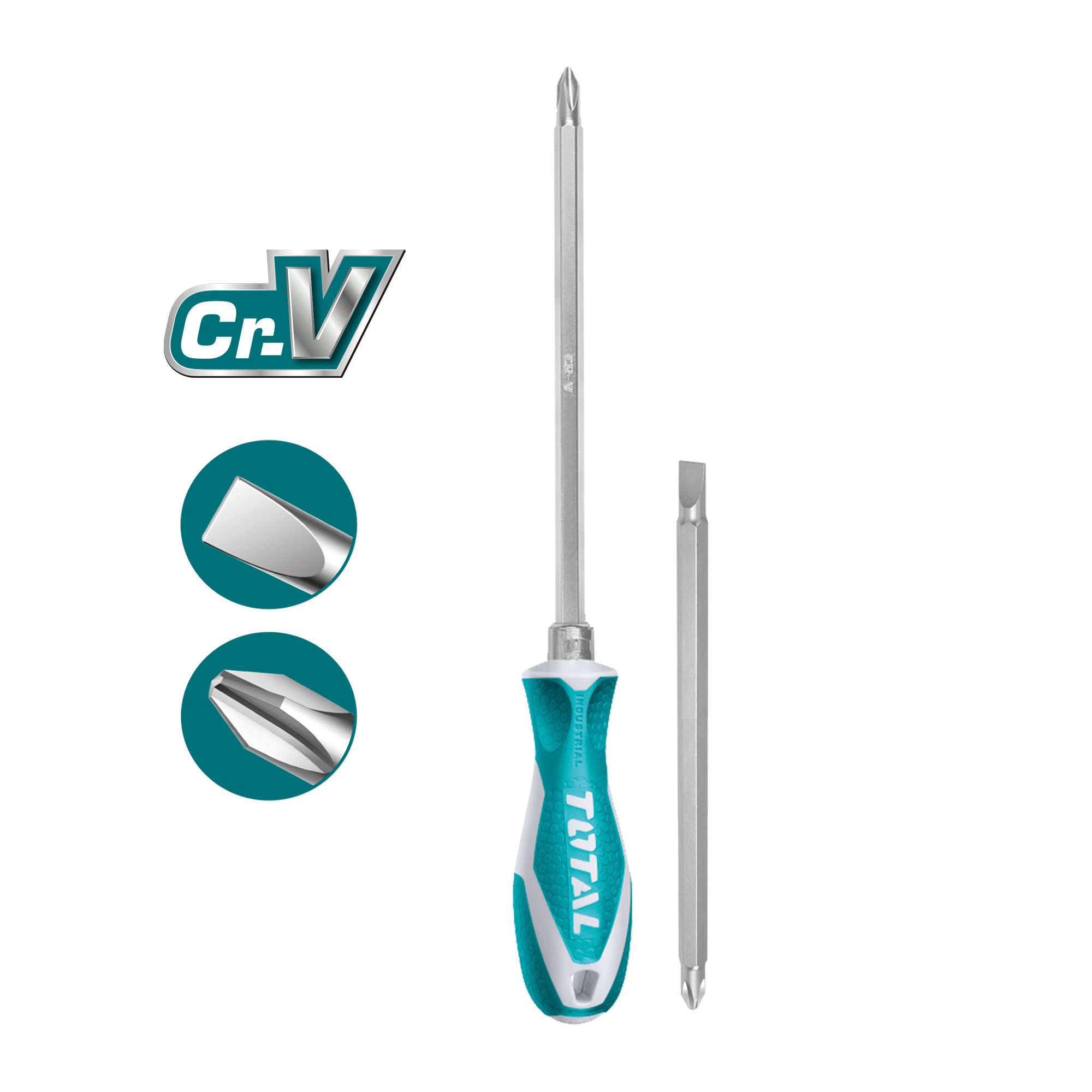 Jeu de tournevis interchangeables  THT250206 | 160 mm | Chromo-vanadium (Cr-V)