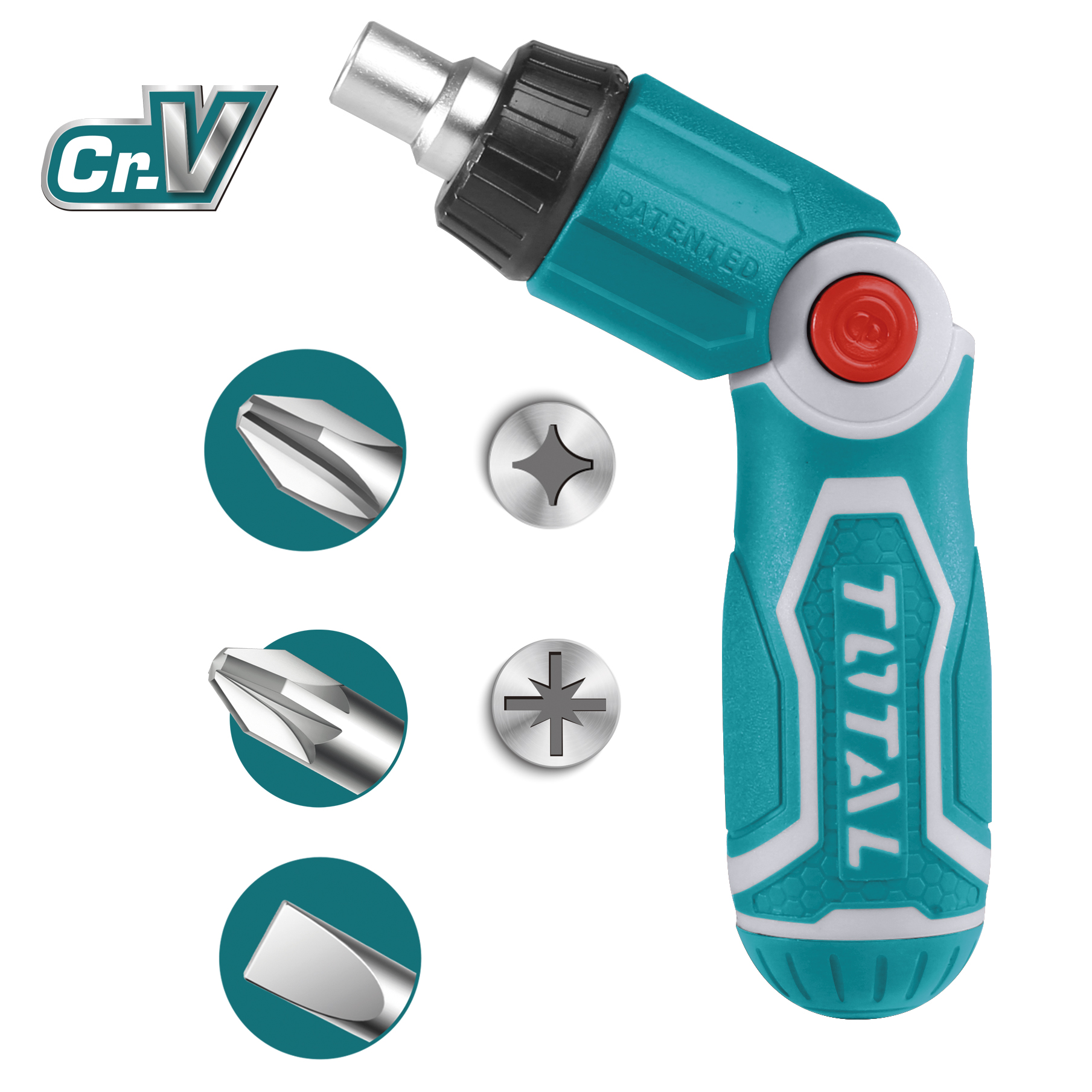 tournevis articulé à 12 pointes  TACSD30136 | Chromo-vanadium (Cr-V)