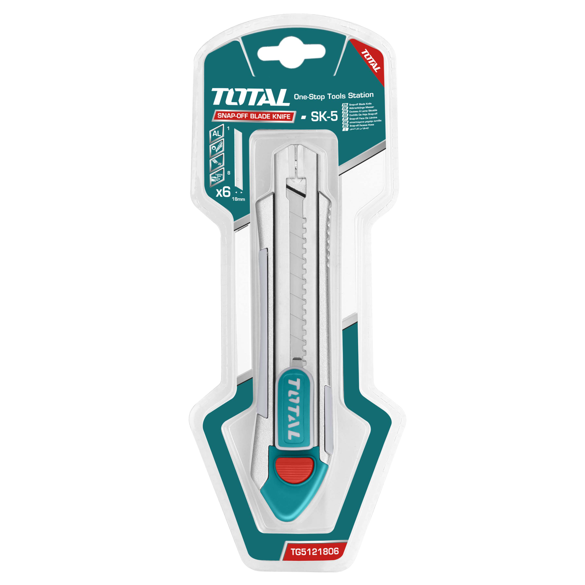 Cutter  TG5121806 | 18 x 100 mm | Guide en aluminium