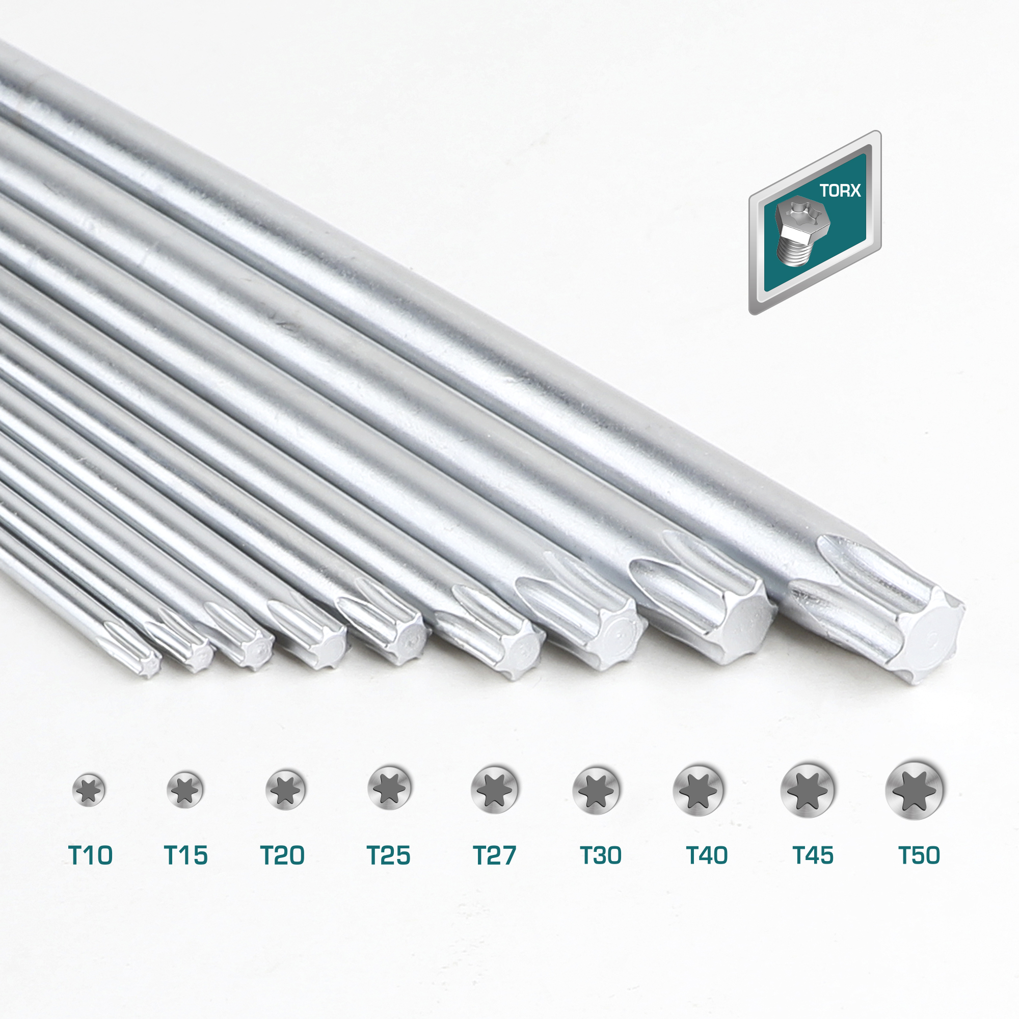 Jeu 9 clés Torx  THT106392 | Chromo-vanadium (Cr-V)