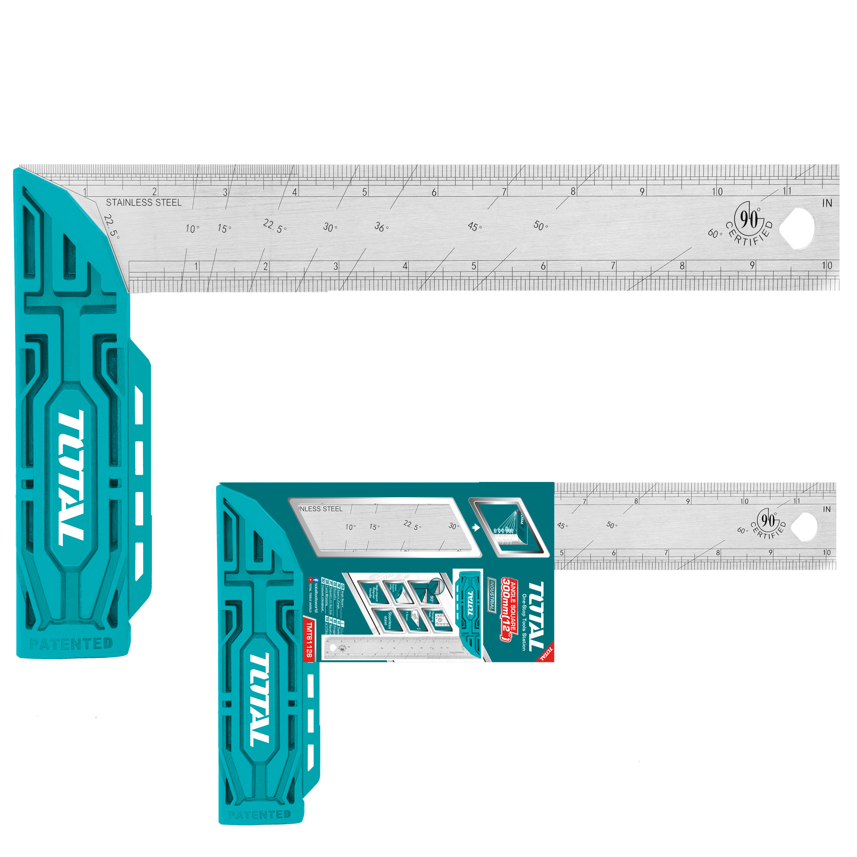 Équerre  TMT61126 | 300 x 1,5 mm | Acier inoxydable