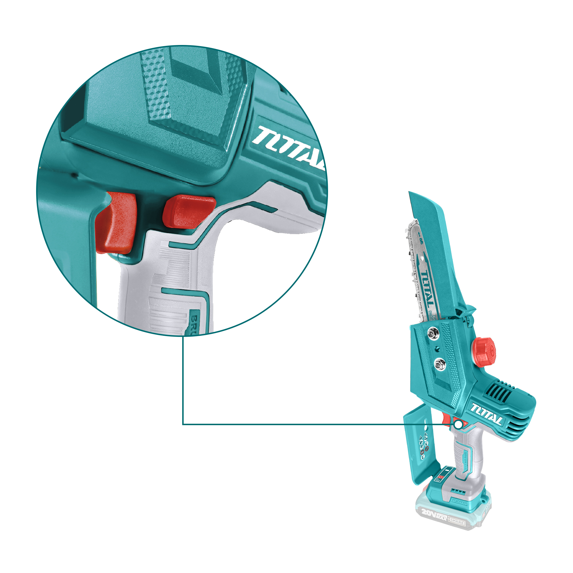 Tronçonneuse brushless à batterie  TGSLI2068 | 20 V