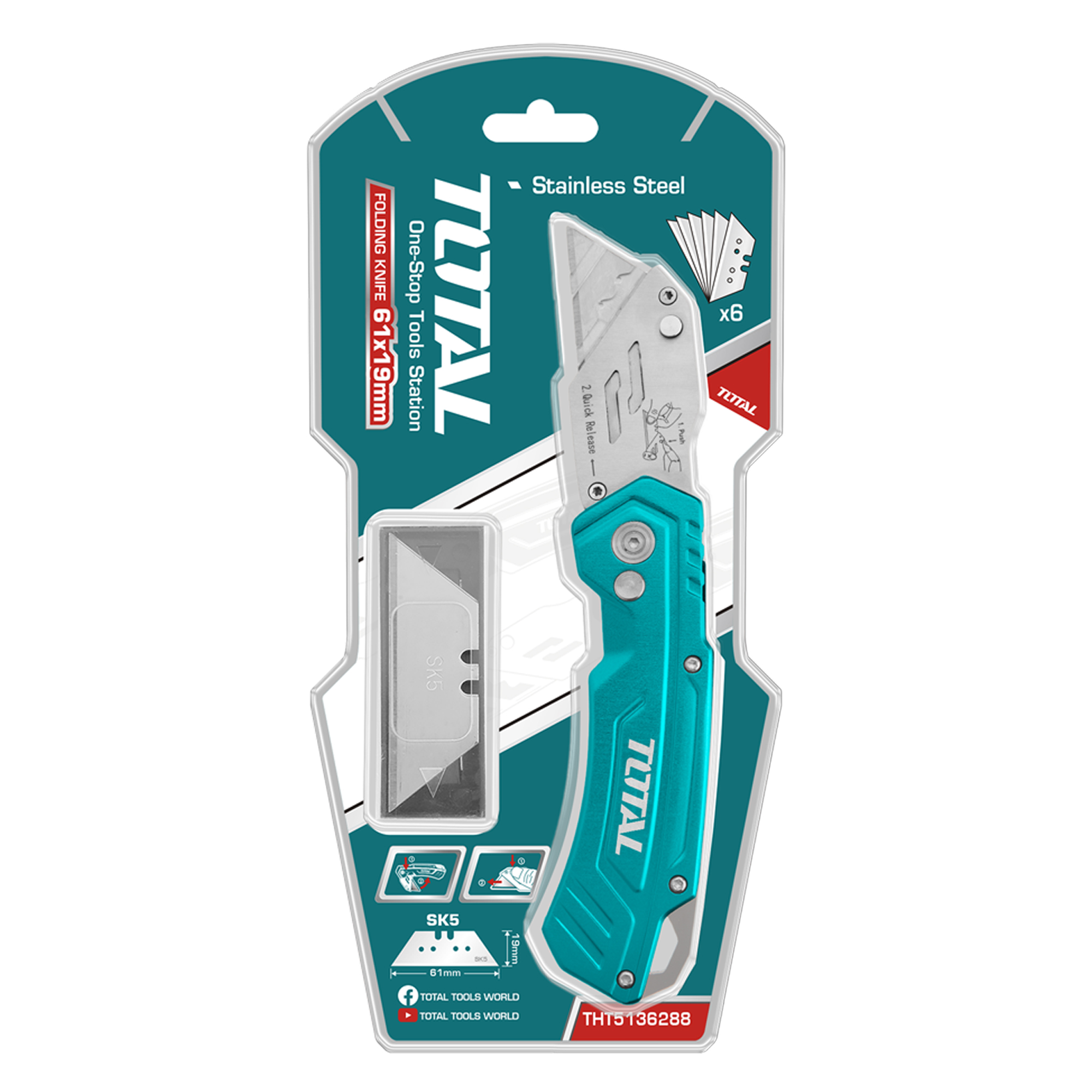 Couteau  THT5136288 | 180 mm | Acier inoxydable