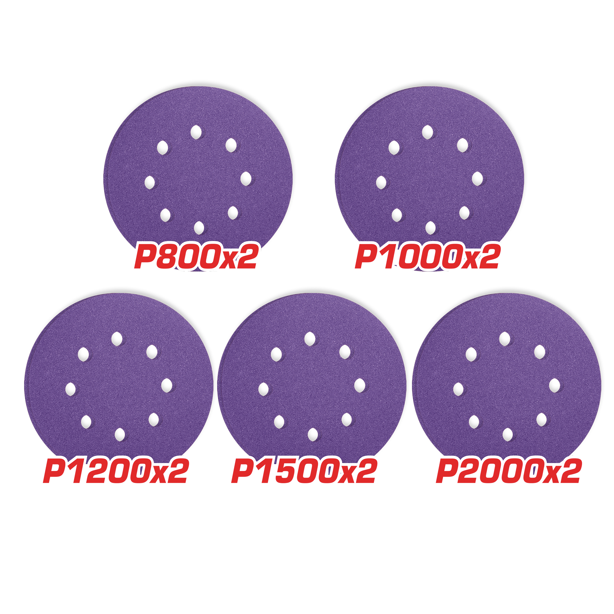 Jeu feuilles abrasives rondes  TAC73150101 | Ø150 mm