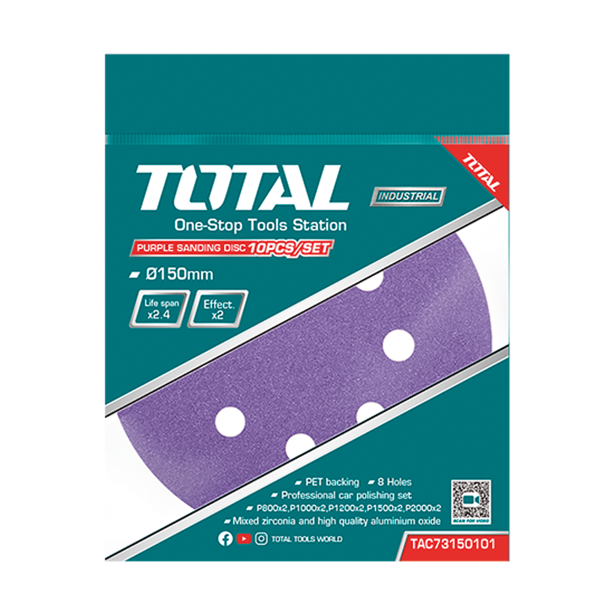 Jeu feuilles abrasives rondes  TAC73150101 | Ø150 mm