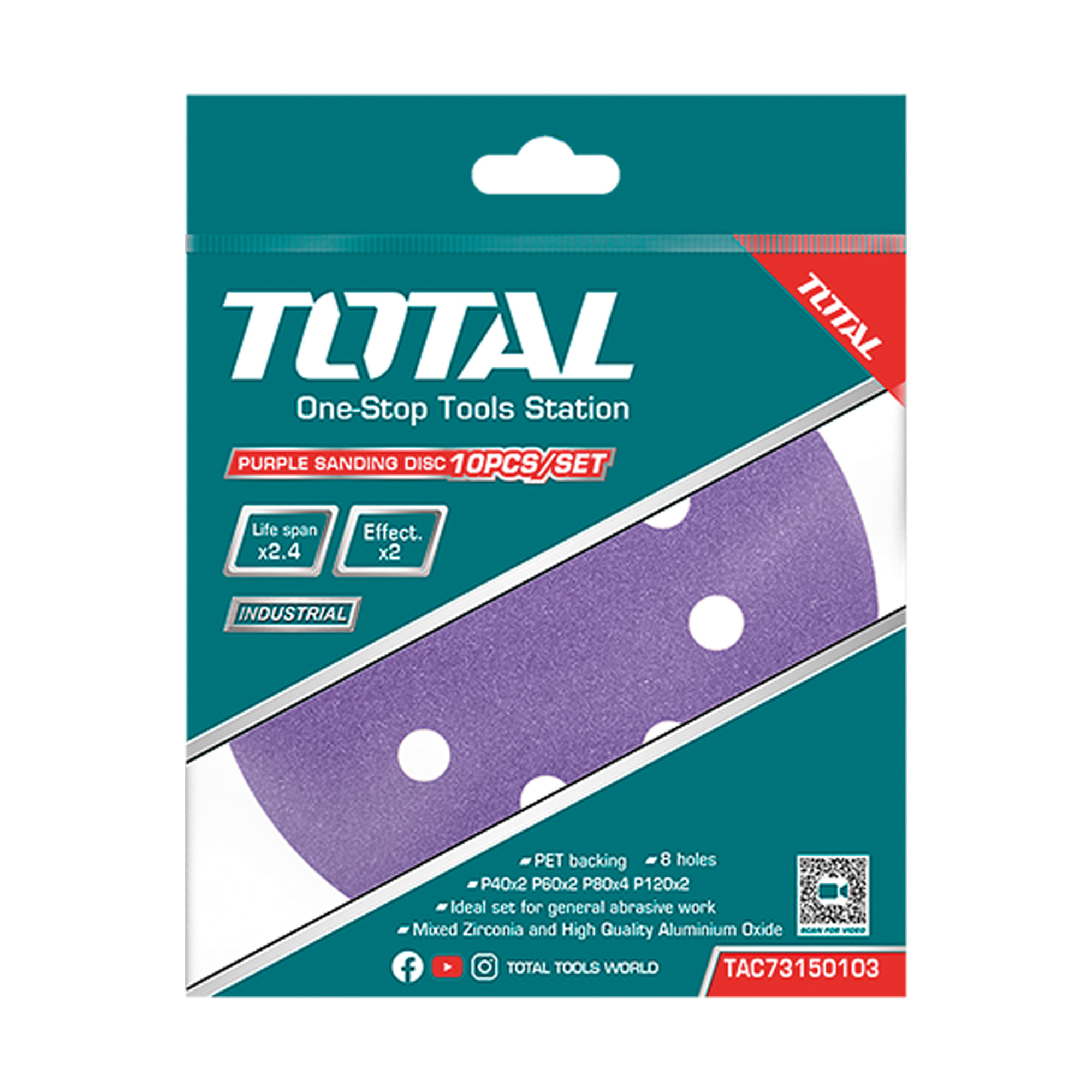 Jeu feuilles abrasives rondes  TAC73150103 | Ø150 mm