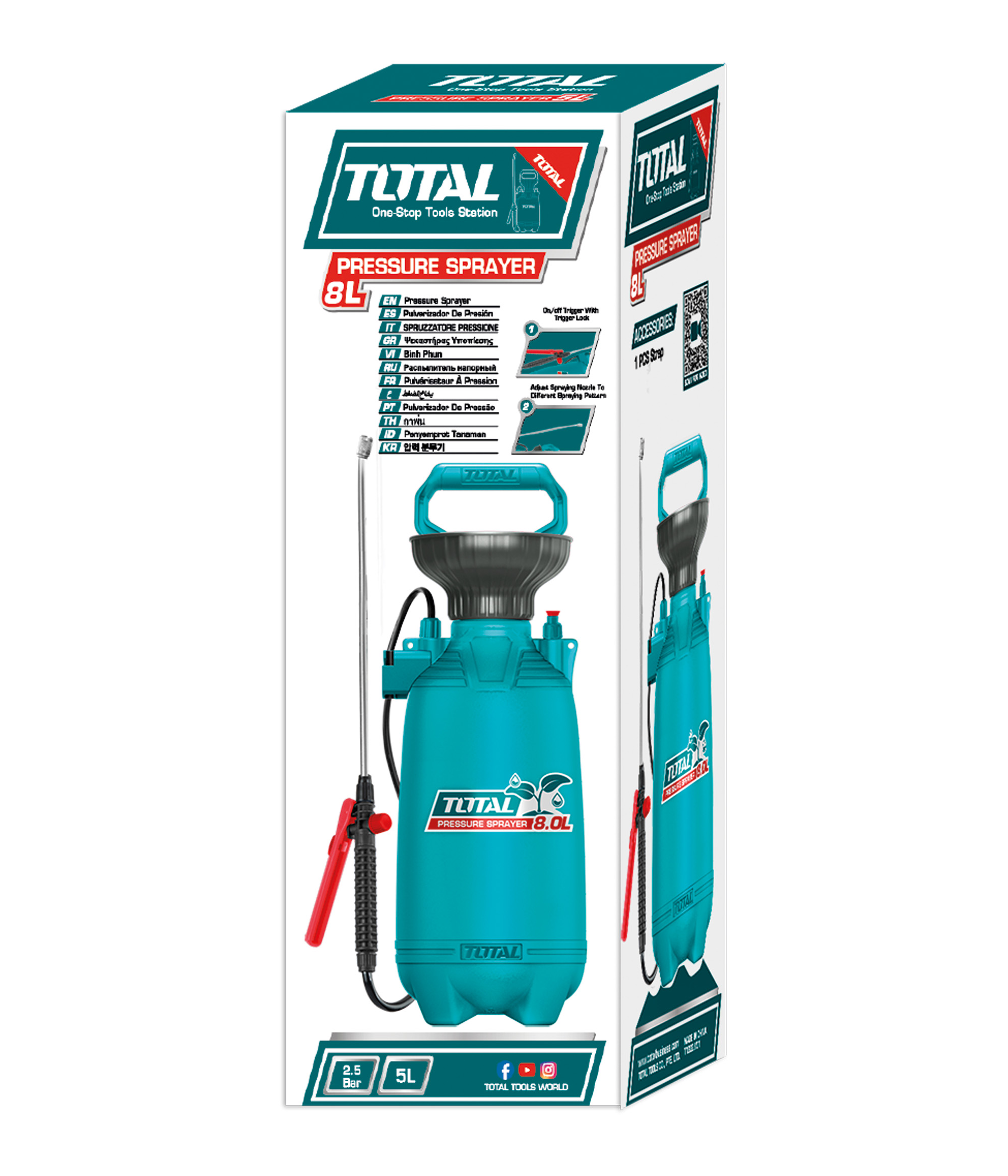 Pulvérisateur avec lance  THSPP30 | 8 l