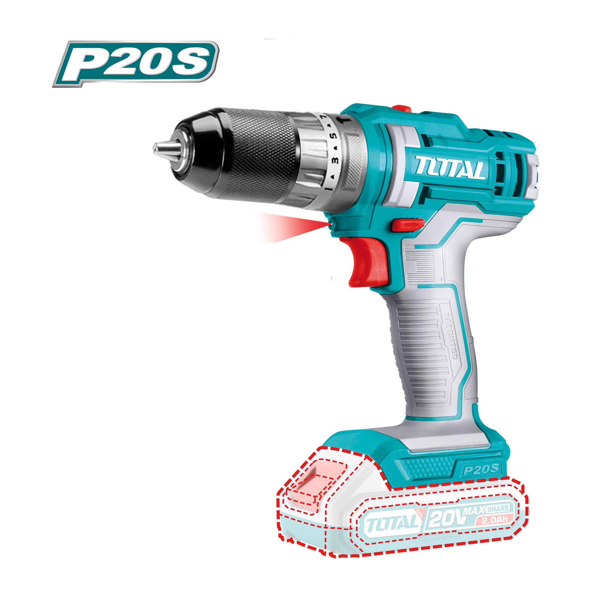 Perceuse combinée à batterie  TIDLI201455 | 20 V