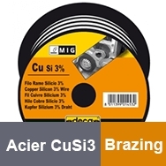 Bobine de fil acier CuSi3 -Brazing