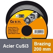 Bobine de fil acier CuSi3 -Brazing – 200 mm