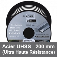 Bobine de fil acier UHSS ( Ultra Haute Résistance) - 200 mm