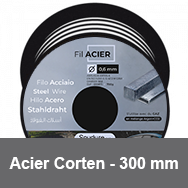Bobine de fil acier Corten - 300 mm